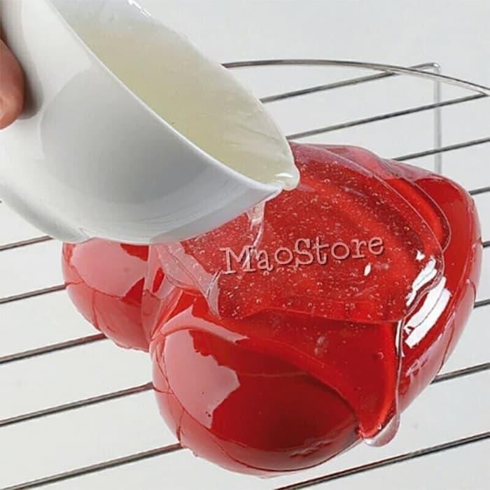 MAOSTORE CETAKAN HEART ENTREMET CAKE BENTUK HATI MIRROR CAKE