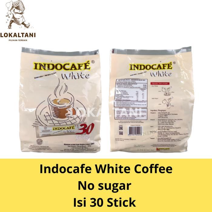 Ready Indocafe White Coffee 30 Sticks No Sugar / Kopi Putih Bebas Gula