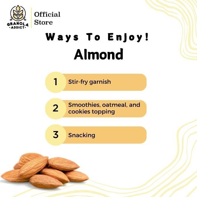 t8nr- Raw Whole Almond / Kacang Almond Mentah 1000G (1Kg)