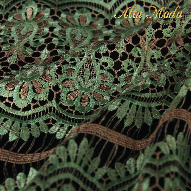TERMURAH Brokat Bunga Liontin Renda Peach Mint (Alta Moda)