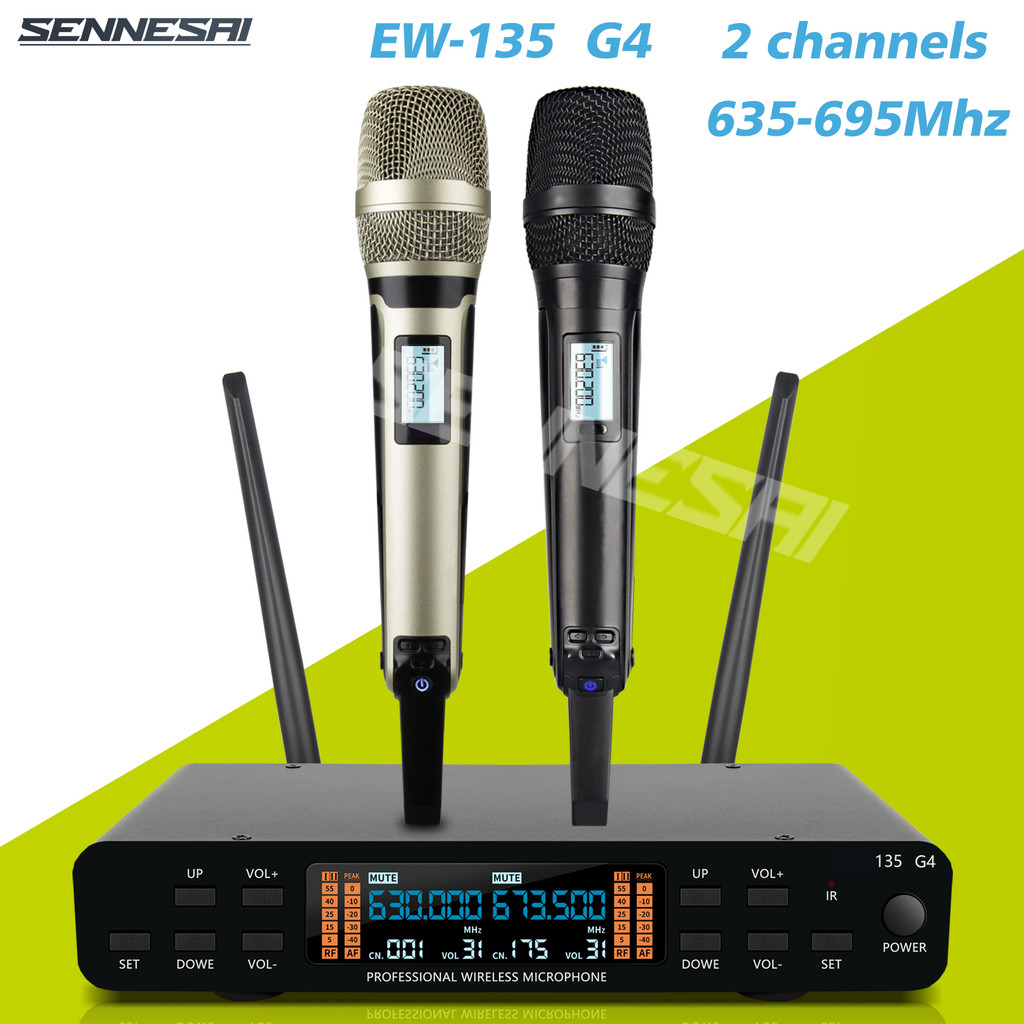 SENNESAI EW-135 G4 Professional Dual Wireless Microphone Stage