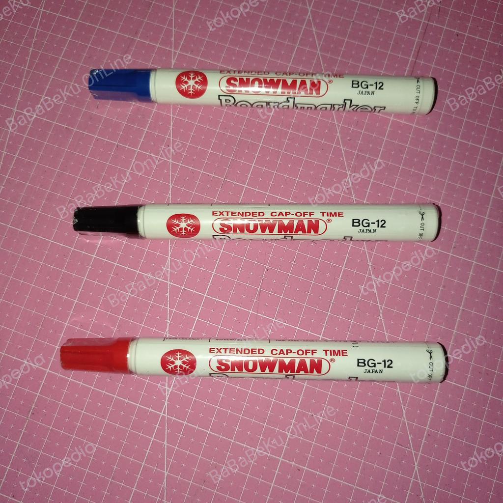 Spidol White board board maker Snowman hitam biru merah