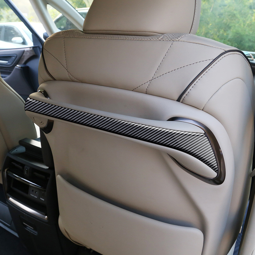 For Toyota Alphard Vellfire 40 Series 2023+ Abs Silver Wood Rear Seat Handle Sequins Cover Trim