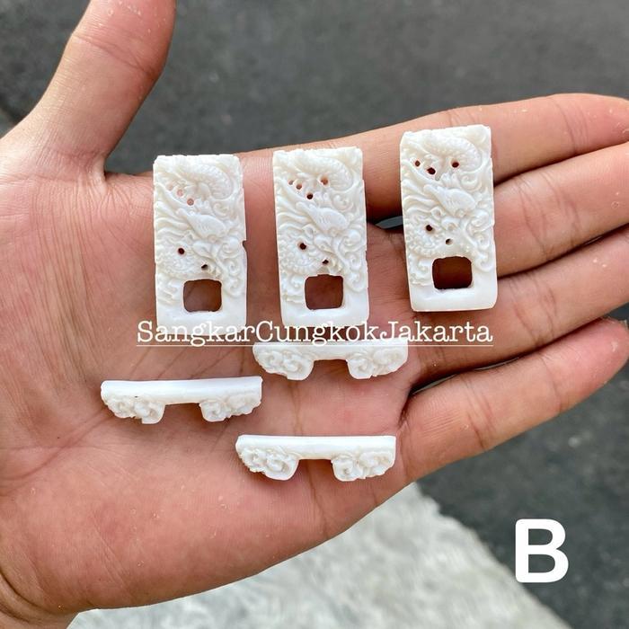 Rumah Klem Set Atas Bawah Ukir Sangkar Cungkok Pleci Bahan Resin