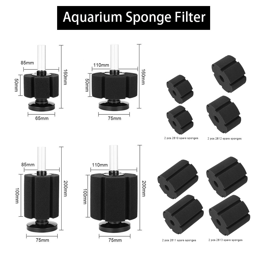 Aquarium Filter Sponge Fish Tank Shrimp Pond Air Pump Biochemical Sponge Filter Bio Sponge Filter Aq