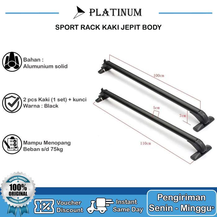 TERMURAH CROSS BAR UNIVERSAL PLATINUM / SPORT RACK MOBIL / KAKI RAK MOBIL