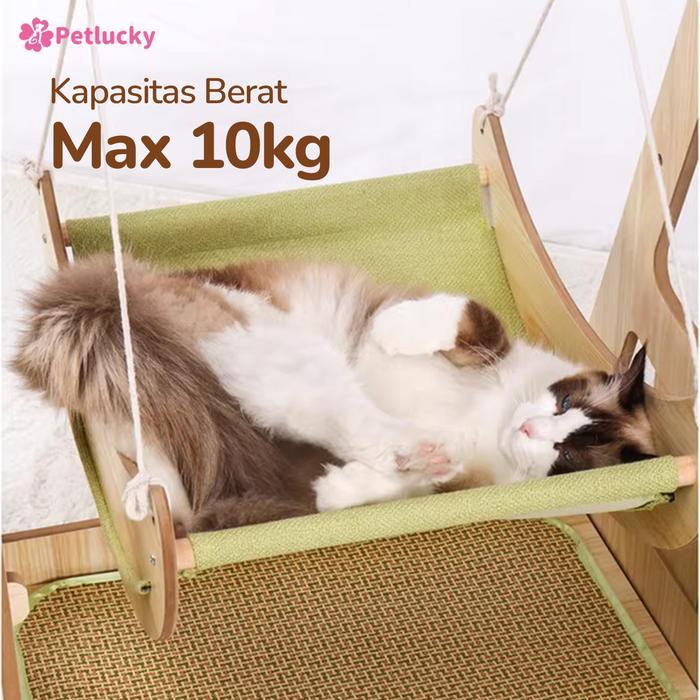Jual Rugi Petlucky Kasur Ayun Kucing Anjing Bahan Kayu Premium Mudah Dirakit Aman Termasuk Kasur