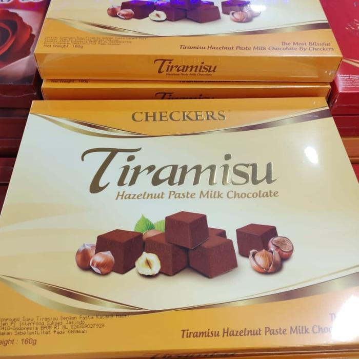 (SALE) CHECKERS TIRAMISU HAZELNUT CHOCOLATE 160 GR