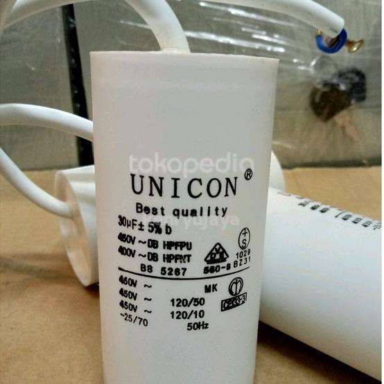 Kapasitor 30 uf 450 Vac Unicon Kabel