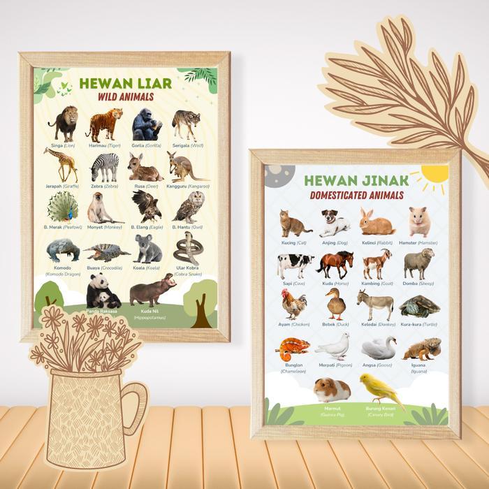 Paket 10 Poster Aesthetic Edukasi Anak Belajar Angka, Abjad, Hewan, Tata Surya, Sayuran, Buah,