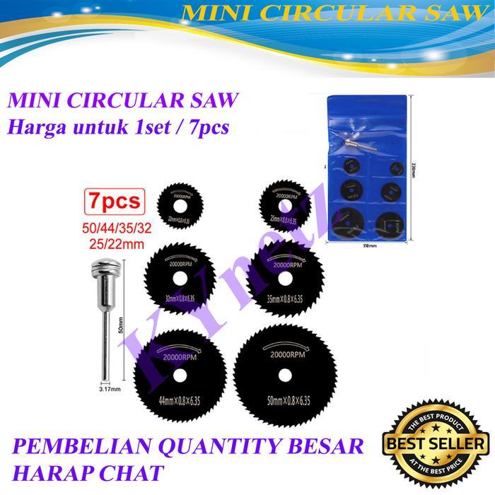 Mata Gerinda Gergaji Lingkaran Hss Rotary Mandrel 6Pcs + Bonus Mandrel