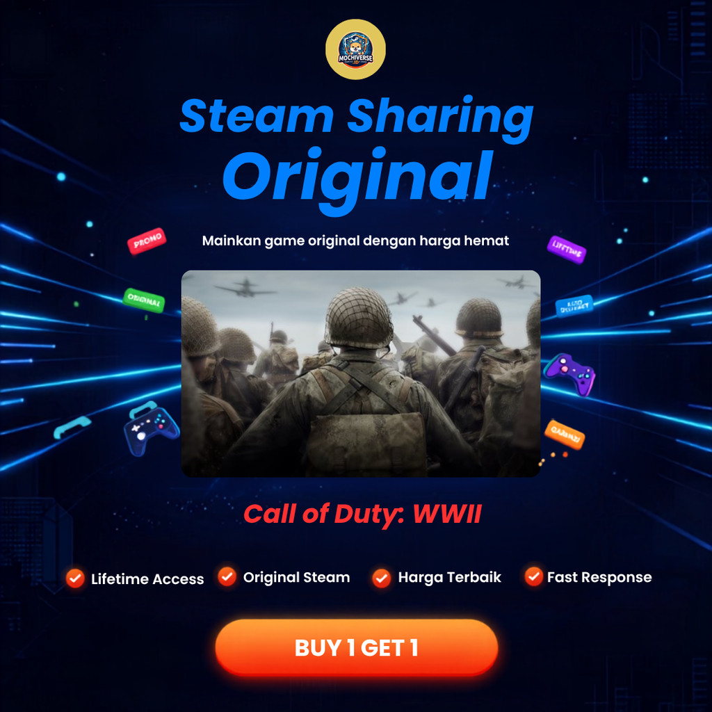 Call of Duty: WWII PC Steam Original - Steam Sharing Akun Sharing Offline Mode | mochiverse.id