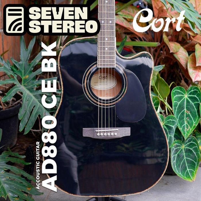 TERBARU Cort AD880CE NAT Acoustic Electric Guitar AD 880 CE