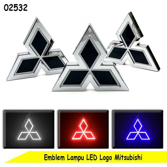 High Quality Emblem Mobil Lampu Car Logo Led Mitsubishi Emblem Led 5D