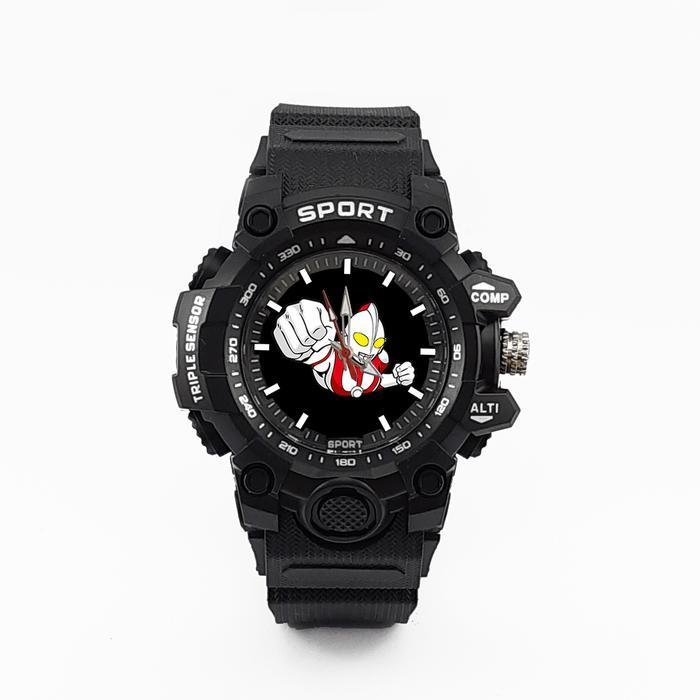 JAM TANGAN ANAK LAKI SPORT KARAKTER ULTRAMAN TIGA - ULTRAMAN