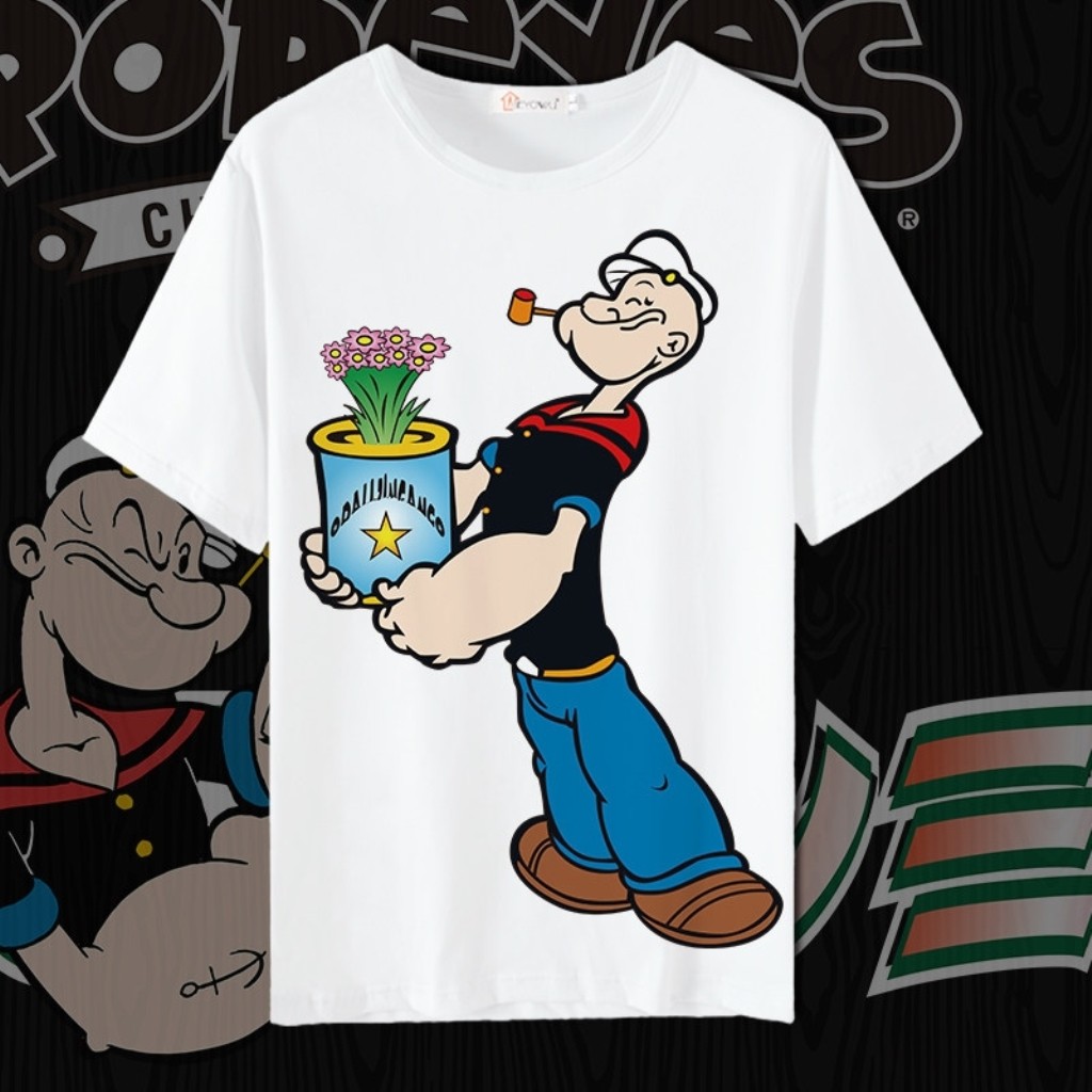 Kaos Basic Popeye Official Merchandise Oversize Terbaru