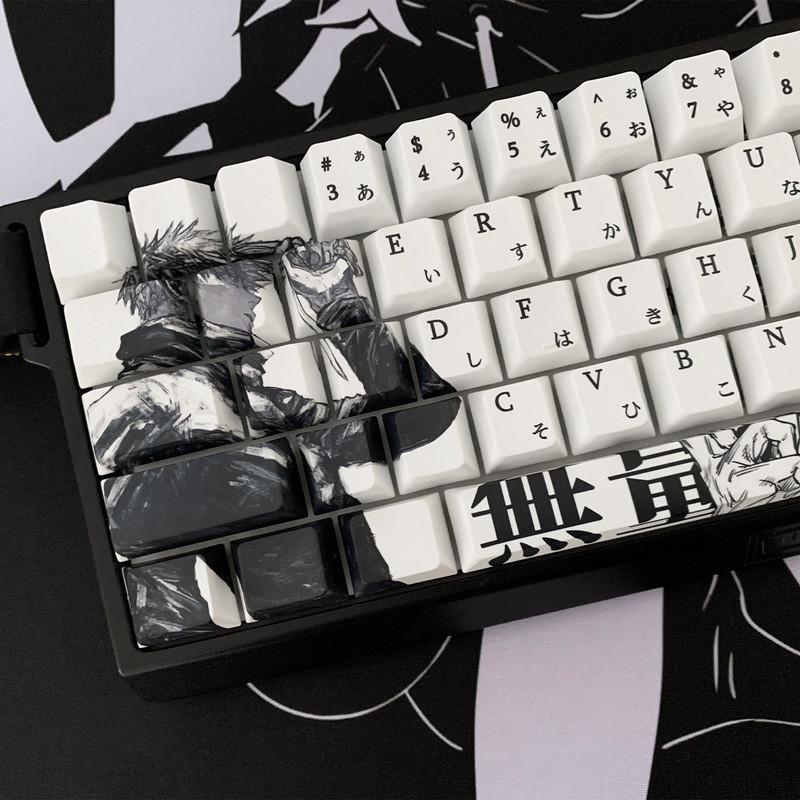 Gojo Satoru Character Keycaps Jujutsu Kaisen Anime theme keycaps 102 Key Anime peripherals PBT