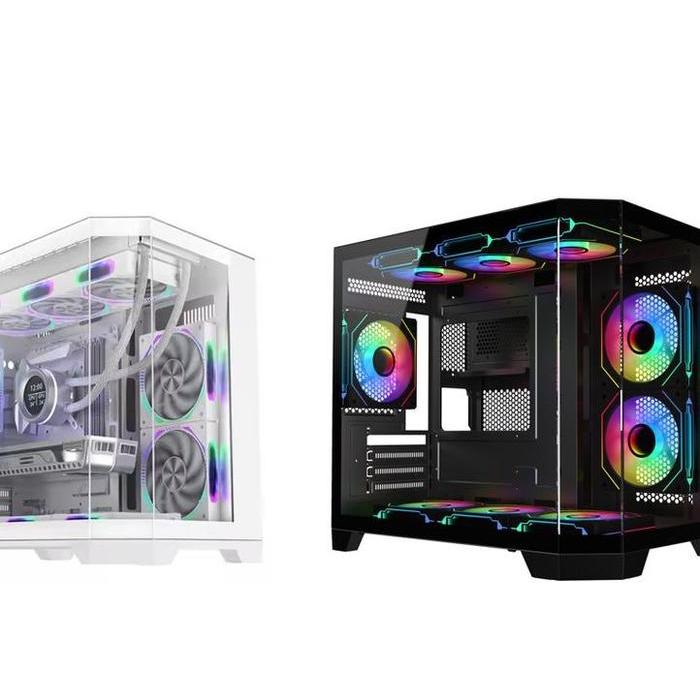 VBR CASING Z77 / Z-77 Micro ATX DUAL CHAMBER Tempered Glass