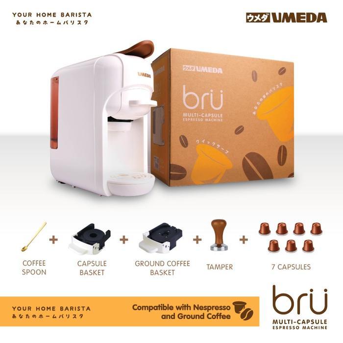 UMEDA BRU MESIN KOPI NESPRESSO COFFEE MACHINE MULTI CAPSUL KAPSUL BRU