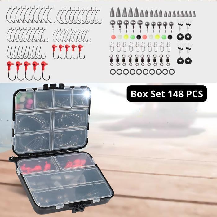 Ada Stok Kail Pancing Umpan Pancing Lengkap / Set Kail Pancing Dengan Box