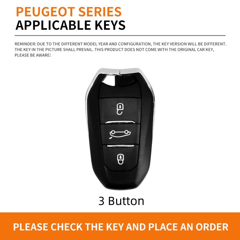 TPU Car Remote Key Case Fob Cover Protector Holder Shell for Peugeot 207 208 3008 206 308 508 2008