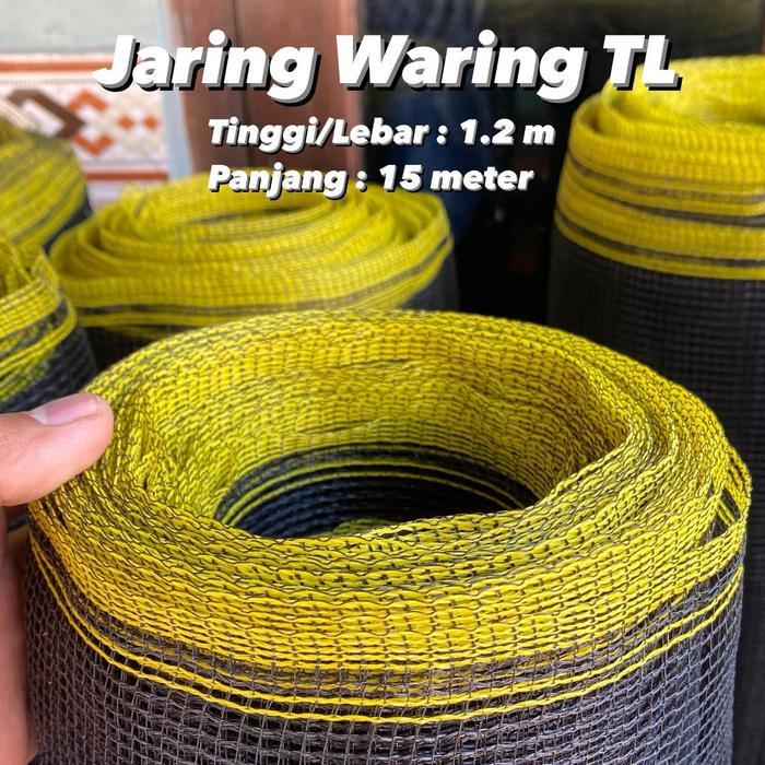 Jaring Pagar Ayam 15 Meter Lebar/Tinggi 1,2 Meter - Waring Hitam - Jaring Waring - Jaring Ayam -