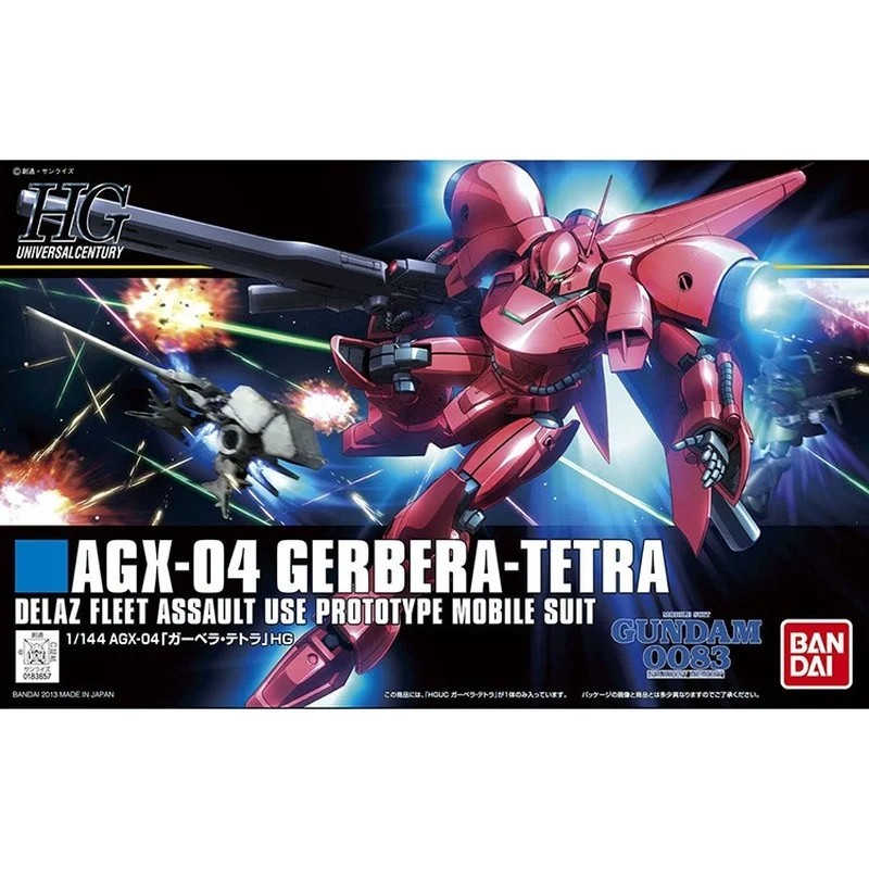 Bandai Original GUNDAM Anime Model HGUC 1/144 AGX-04 GERBERA-TETRA Action Figure Assembly Model Toys