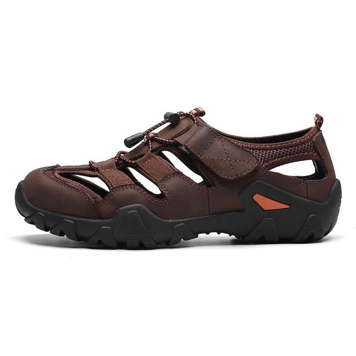 Eiger Sportwear - Prelesty Sepatu Sandal Pria Hiking Original Mendaki Sports Kulit Asli Trekking