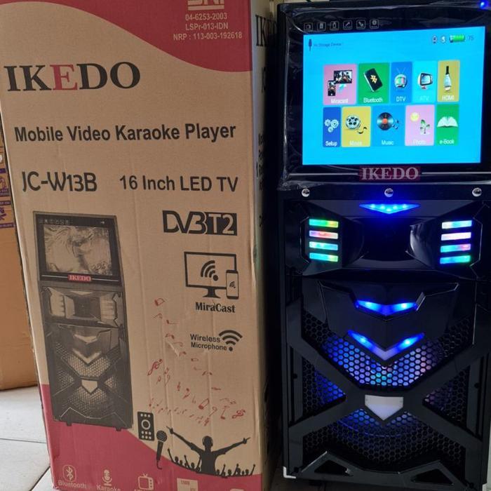 TERLARIS IKEDO JC-W13B Speaker Portable Meeting Karaoke Miracast + 2 Mic Wireless