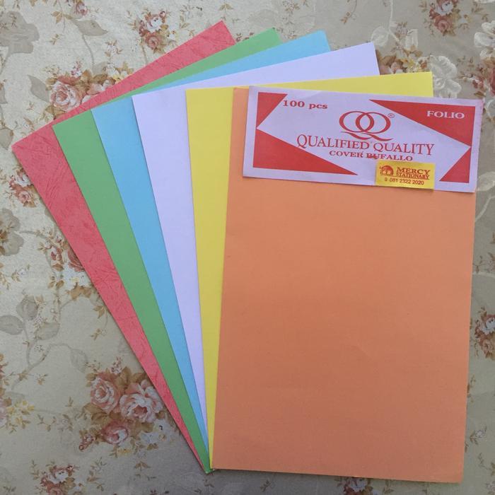 SALE 10 Lembar - Kertas Bufalo Folio Ecer Bufallo Kertas Merah Putih Buffalo Hitam Putih Warna