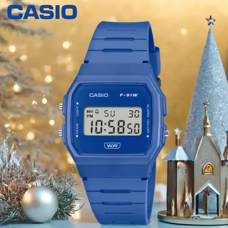 Casio F91WB7A2A MultiFunction Uni Digital Watch Alarm Stopwatch 30M WR Biobased Resin Strap Daily