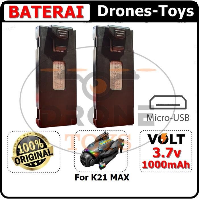 Battery Drone K21 MAX Batre 3.7V 1000mAh Original Baterai Drone K21 / S101 MAX