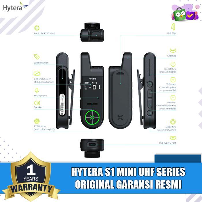 HYTERA S1 MINI SERIES UHF HYTERA S1 MINI WALKIE TALKIE HYTERA S1 MINI UHF 400 ORIGINAL GARANSI RESMI