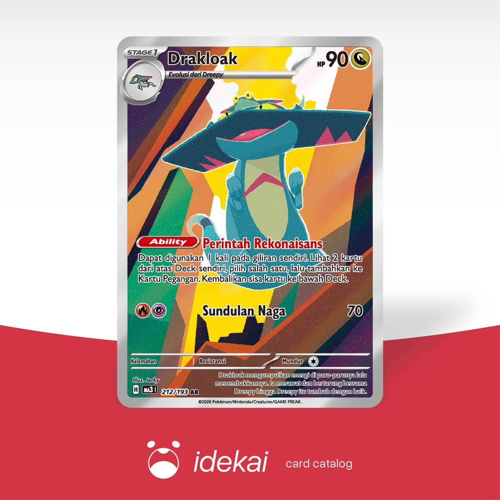 Drakloak MA3 212/193 AR - Evolusi Mega Impian - Pokemon TCG Indonesia - Idekai Store