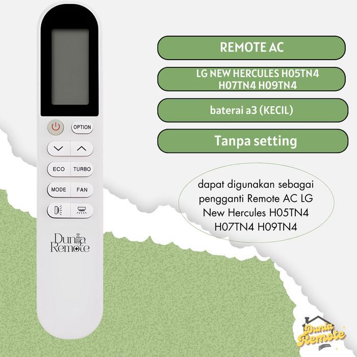 Remote Remot Ac Pengganti Untuk Lg New Hercules H07Tn4 H09Tn4 H05Tn4 Lg 1/2 3/4 1 Pk Slim