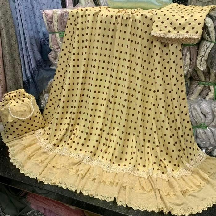 Pilihan Terbaik Mukena Polkadot Premium Katun Rayon/Mukena Cantik/ Mukena Dewasa/ Mukena Katun Rayon