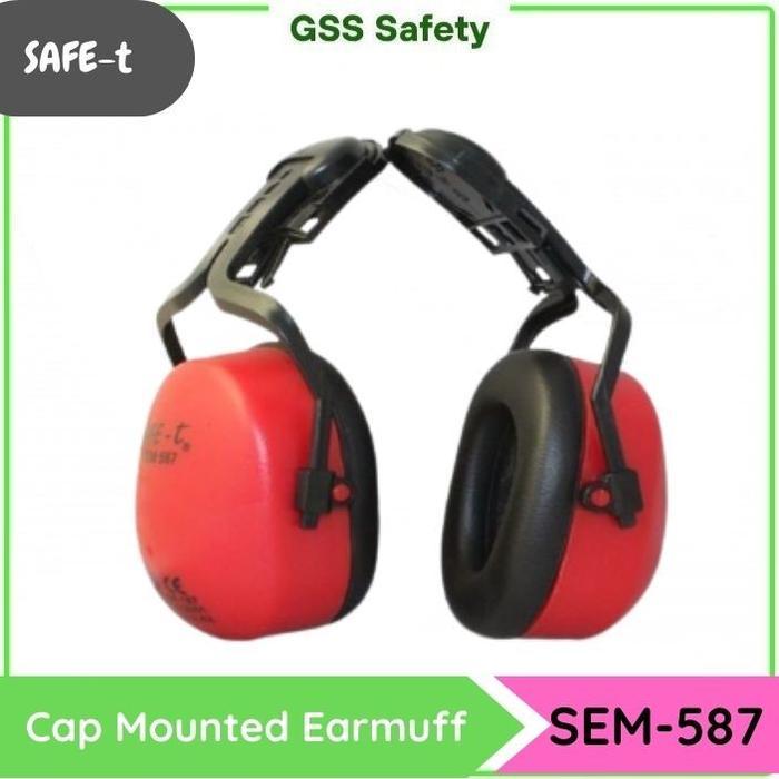 Earmuff Safety 23dB Safe-t SEM 587 - Cap Mounted Earmuff - Earmuff untuk Helm Safety