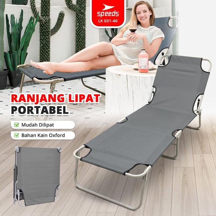 Consina Oficial - Ranjang Lipat Portabel Velbed Kursi Malas Tempat Tidur Outdoor Indoor Aluminium