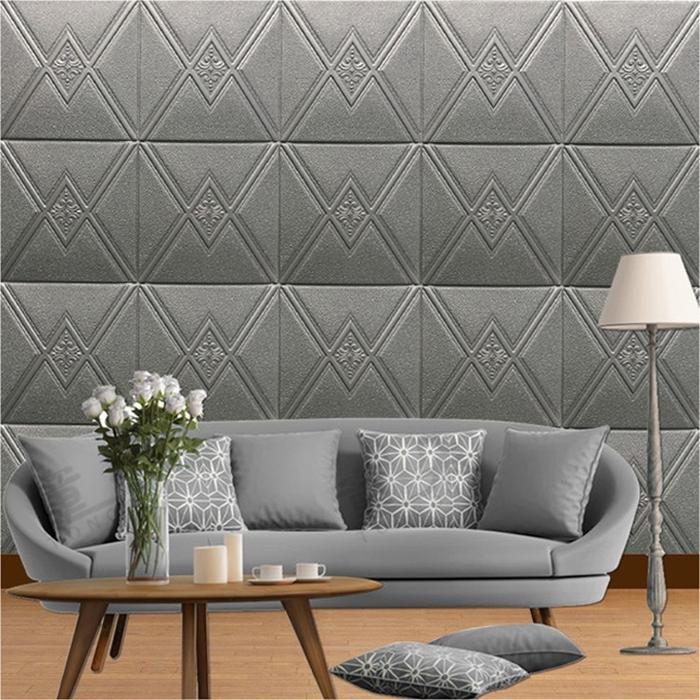 " wallpaper foam stiker wall sticker panel 3D 70x70 cm tebal 7,5mm Pvc
