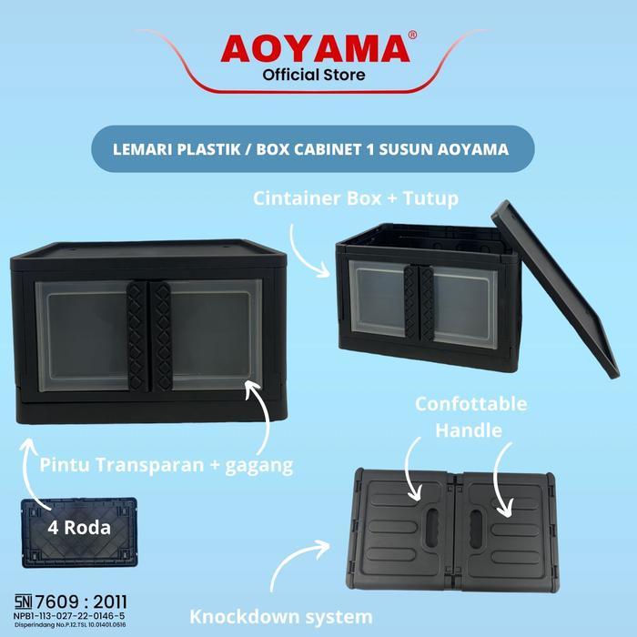 SALE COD LEMARI CABINET 1 SUSUN AOYAMA MIX WARNA / LEMARI SERBAGUNA AOYAMA / BOX CABINET / MUDAH
