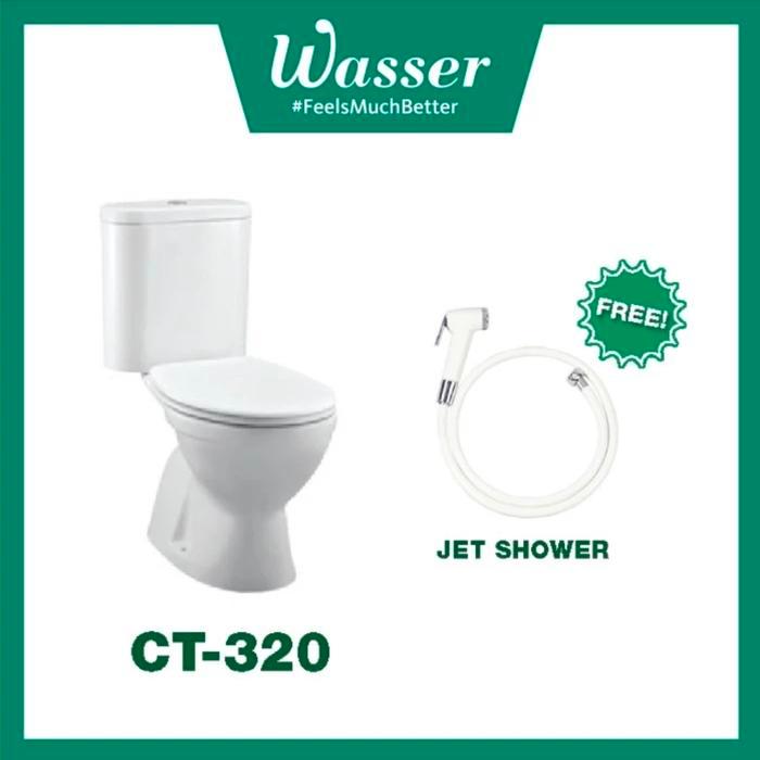 Promo Paket Wasser Closet CT-320 / Kloset Duduk Free Jet Shower