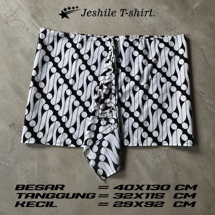 SEMBONG BATIK JARIK PARANG BARONG PUTIH special edition cocok untuk bawahan basofi pria wanita