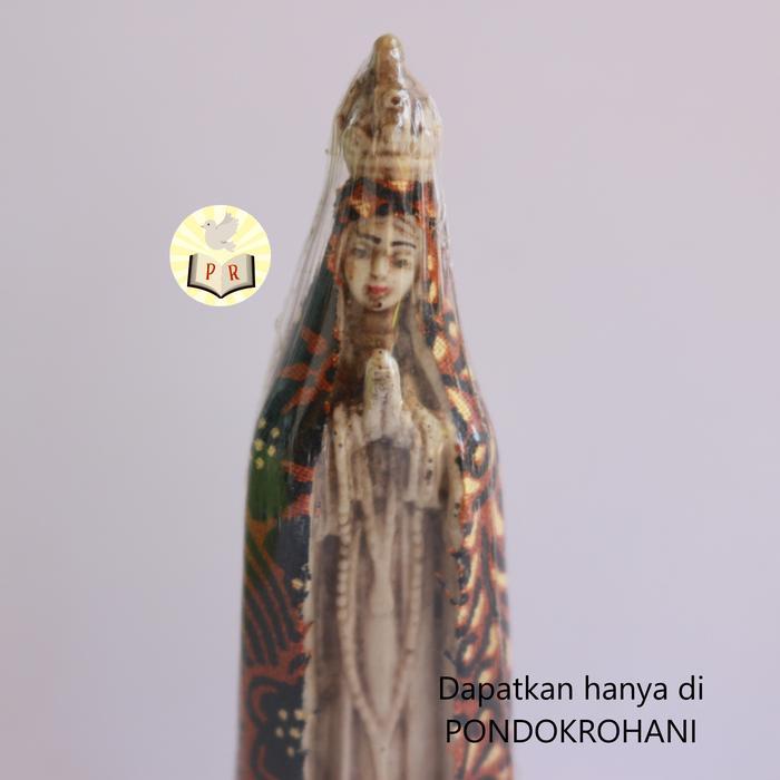 PATUNG ROHANI BUNDA MARIA RATU ROSARI BATIK NUSANTARA Tinggi 10 cm