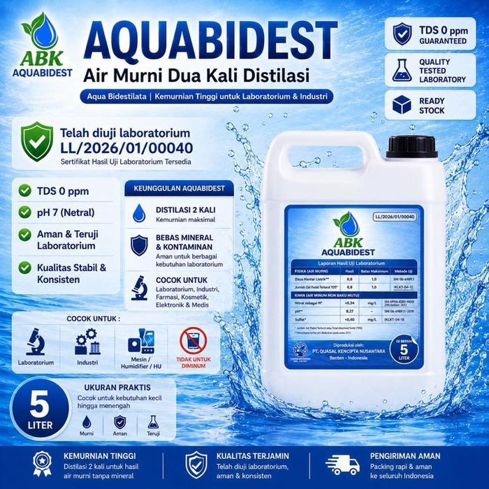 Hepa - Aquabidest/ Aquabidestilata / Aquabidest 5 Liter