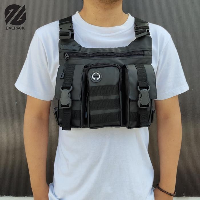 Top Baepack Tas Dada Pria Wateroof Anti Air Tactical Ala Brimob Military TNI Shaga Orinal - Chest