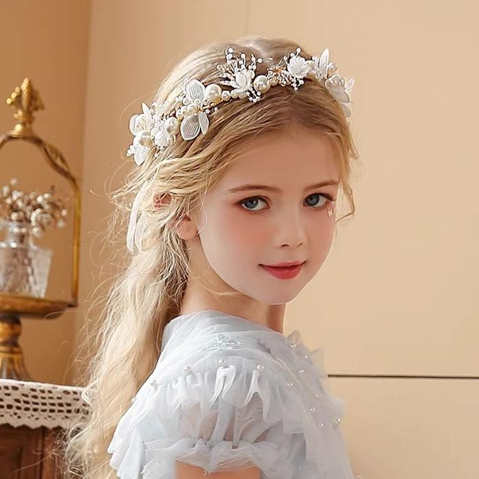 New BANDO ANAK PEREMPUAN BANDANA BUNGA MAHKOTA AKSESORIS RAMBUT PRINCESS