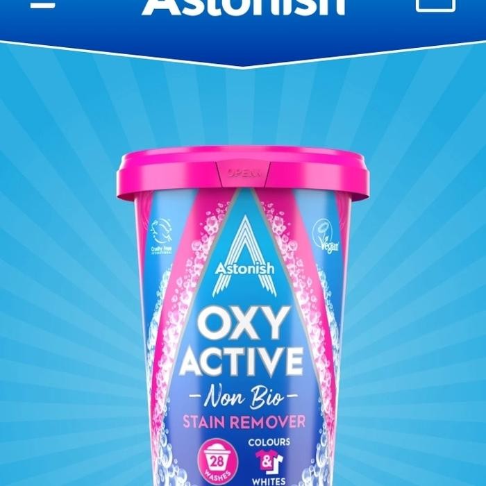 Astonish Oxy Active Non Bio Fabric Stain Remover - 750ml