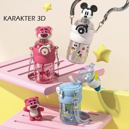 Botol Minum Disney Original Licensed Botol Minum Anak Tritan Tumbler Disney 3D + Tali