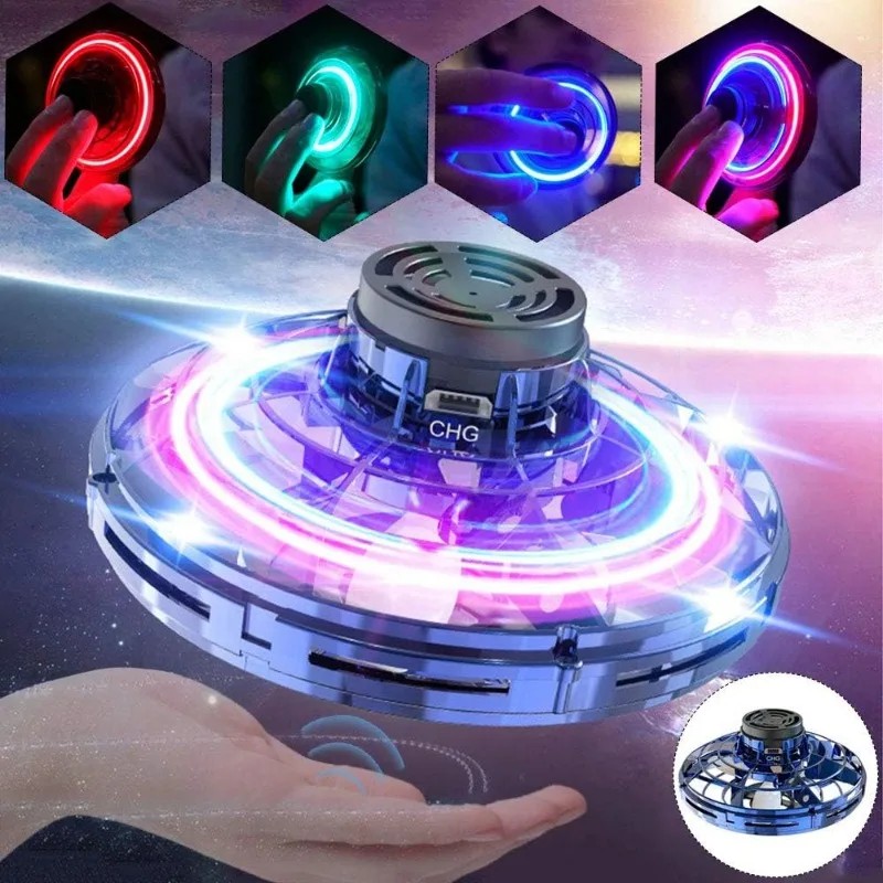 Flying Spinner Mini UFO Drone Flying Fidget Spinner Hover Boomerang Fidget Spinner Hand Controlled