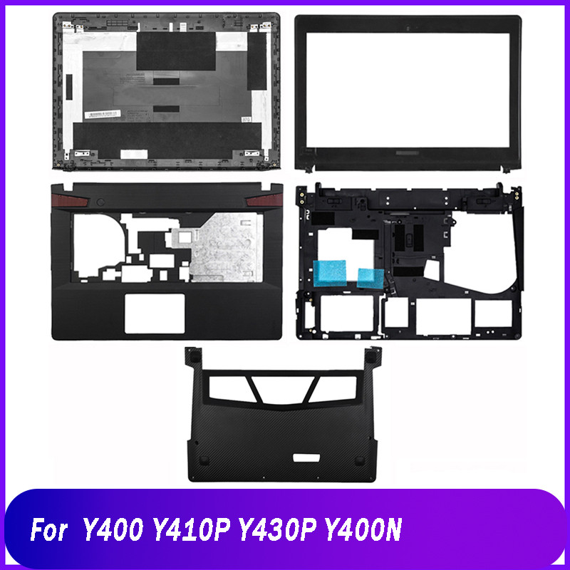 Casing Laptop New For Lenovo Y400 Y410P Y430P Y400N Laptop LCD Back Cover Front Bezel Palmrest Botto